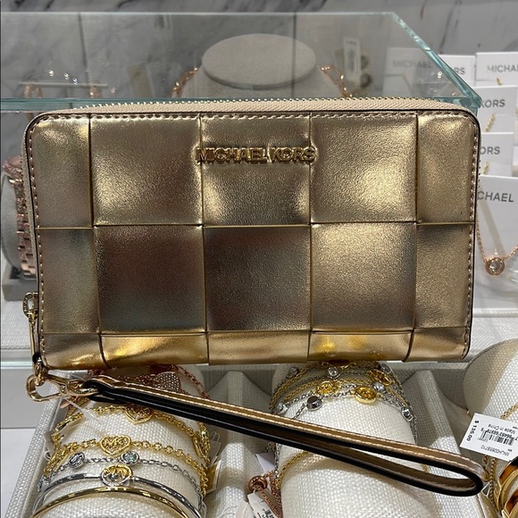 Wristlet Michael Kors Large Gold Michael Kors Large Metallic